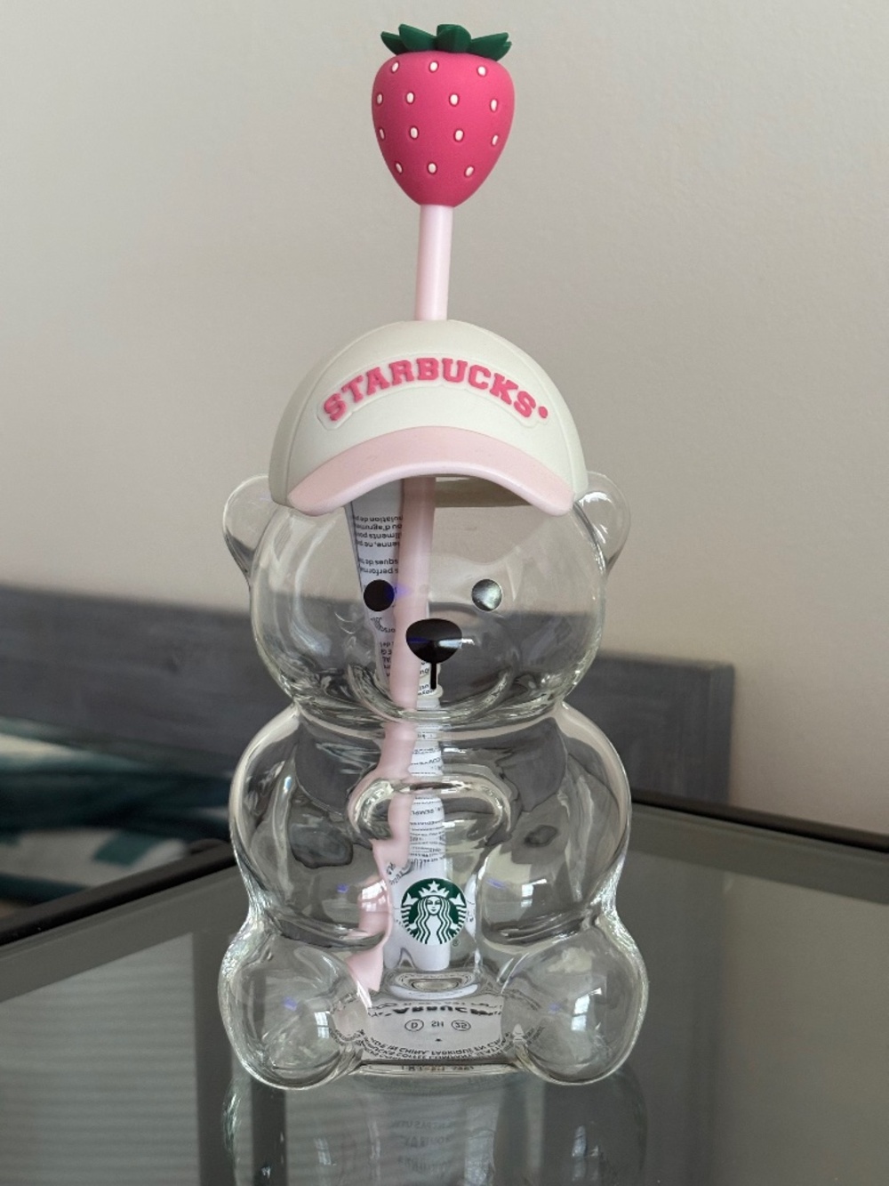 Pink Bearista Glass Cold Cup - Picture 1 of 2